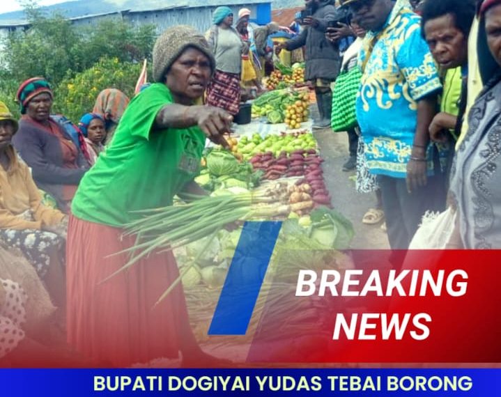 Bupati Dogiyai Yudas Tebai Ke Pasar Moanemani, Dogiyai ketiga Kali untuk Memborong Jualan Mama-mama