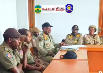 Sat Pol PP Dogiyai Gelar Rapat guna ‎Peningkatan Kapasitas Tupoksi ASN dan Honorer Sat Pol PP