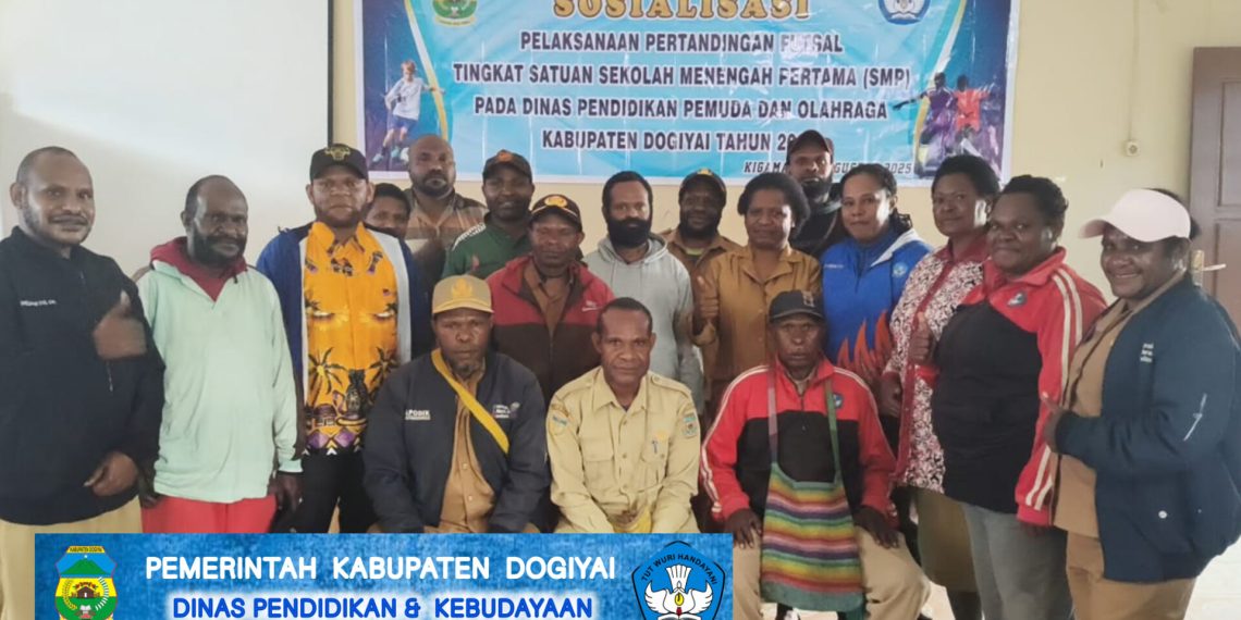 Dinas Pendidikan pemuda & Olahraga Kabupaten Dogiyai Gelar Sosialisasi Pelaksanaan pertandingan Futsal tingkat SMP