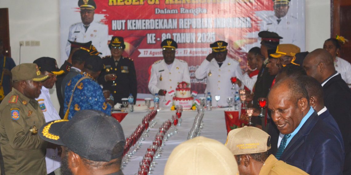 Pemda Dogiyai lakukan acara resepsi Kenegaraan dalam rangka HUT RI Ke- 80 Tahun 2025 di kabupaten Dogiyai