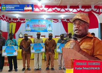 Bupati Dogiyai Lauching Penyaluran Dana Hibah Tahun Anggaran 2025 pada 91 Gereja dan OKP serta Lembaga
