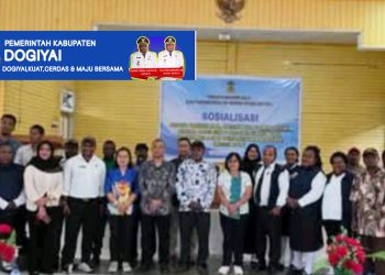 DPMPTSP Dogiyai Gelar sosialisasi kebijakan penanaman modal,kemitraan usaha pelayanan perizinan berusaha berbasis risiko (LKPM)