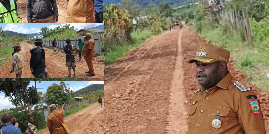 Bupati Dogiyai Cek Pembangunan Ruas Jalan di beberapa titik dan target Tuntas Akhir Tahun 2025