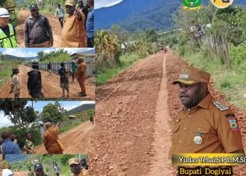 Bupati Dogiyai Cek Pembangunan Ruas Jalan di beberapa titik dan target Tuntas Akhir Tahun 2025