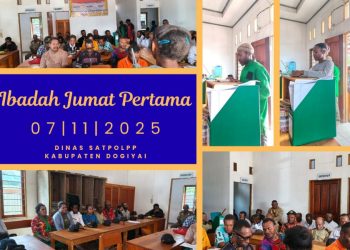 Dinas Satpol PP Kabupaten Dogiyai Selenggarakan Ibadah Jumat Pertama Bulan November