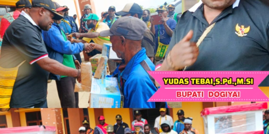 Bupati Dogiyai Launching Pengaluran Bantuan Pon Bensin dan Bama pada Masyarakat Dogiyai Melalui Dinas Perindagkop