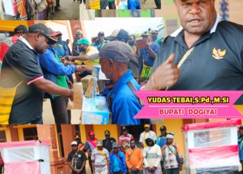 Bupati Dogiyai Launching Pengaluran Bantuan Pon Bensin dan Bama pada Masyarakat Dogiyai Melalui Dinas Perindagkop