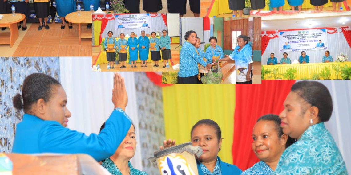 Ketua TP.PKK Dogiyai,Menutup Pelatihan Kader Posyandu dalam Rangka Peringatan hari Kesehatan Nasional selama 3 hari