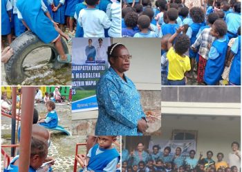 Kunjungan Pokja ll TP PKK Dogiyai ke TK St.Maria Magdalena Bomomani