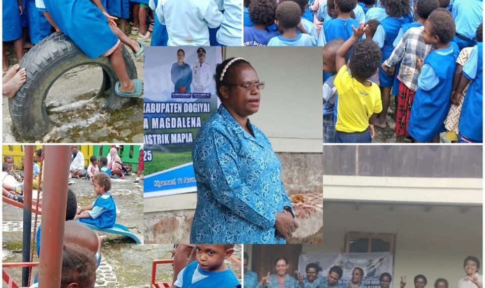 Kunjungan Pokja ll TP PKK Dogiyai ke TK St.Maria Magdalena Bomomani