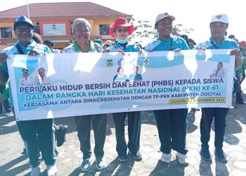 TP. PKK Kabupaten Dogiyai & Dinas Kesehatan Kab.Dogiyai Gelar Sosialisasi PHBS kepada Siswa/i