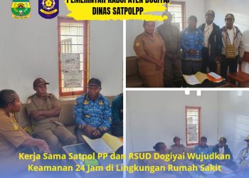 Kerja Sama Dinas Satpol-PP & RSUD Dogiyai Wujudkan Keamanan 24 Jam di Lingkungan Rumah Sakit