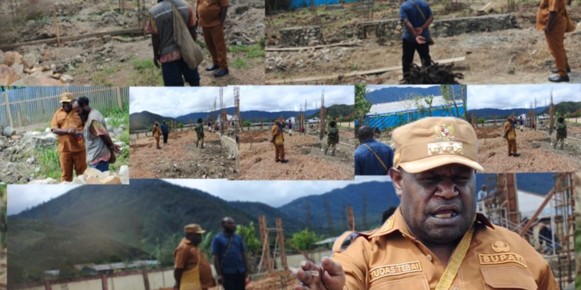 Bupati Dogiyai Tinjau Pembangunan Beberapa Gedung Kantor & Impikan Semua Kantor di Dogiyai harus Besi Beton