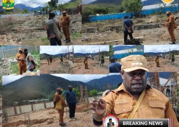 Bupati Dogiyai Tinjau Pembangunan Beberapa Gedung Kantor & Impikan Semua Kantor di Dogiyai harus Besi Beton