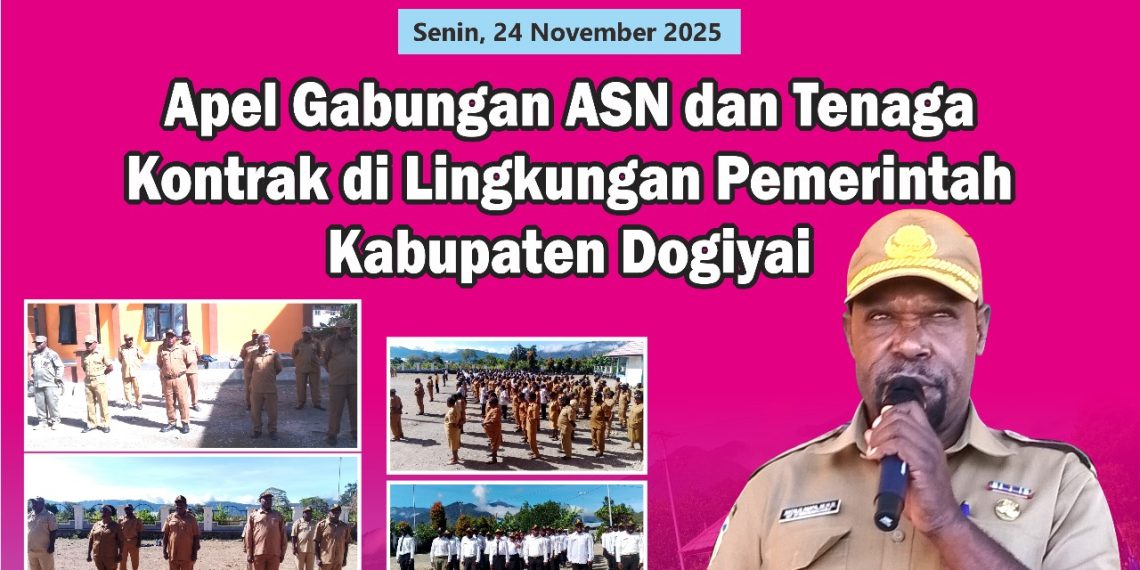 Apel Gabungan ASN dan Tenaga Kontrak Dogiyai: Asisten II Tegaskan Disiplin dan Tanggung Jawab