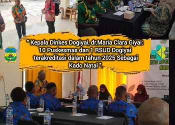Kepala Dinkes Dogiyai, dr.Maria Clara Giyai: 10 Puskesmas dan 1 RSUD Dogiyai terakreditasi dalam tahun 2025 Sebagai Kado Natal