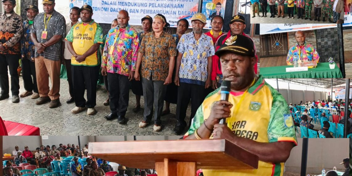 Bupati Dogiyai membuka acara Sosialisasi perda nomor 1 Tahun 2024 tentang Peran pendapatan pajak & Retribusi