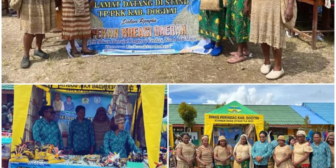 TP PKK Kabupaten Dogiyai ikut berperan aktif dalam kegiatan HUT Noken