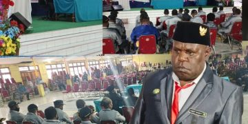 Bupati Yudas Tebai Hadiri Rapat Paripurna DPRD:Kesejahteraan masyarakat & peningkatan pembangunan utamakan