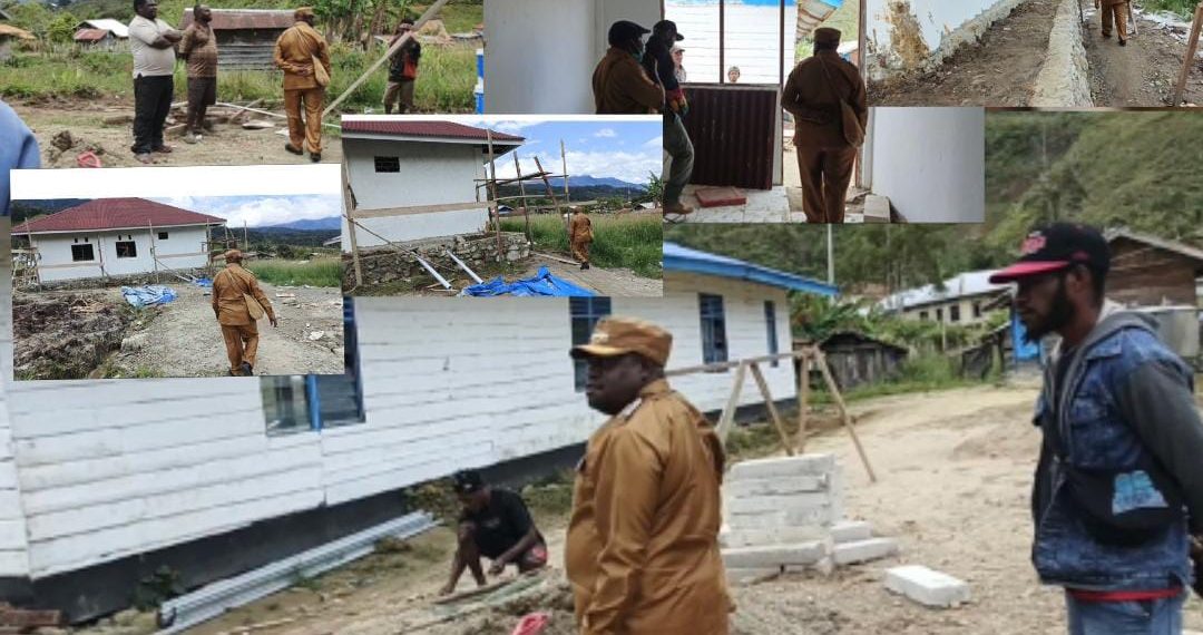 Bupati Yudas Tebai Tinjau Pembangunan Asrama STP & STA Bomomani,Distrik Mapia,Kabupaten Dogiyai