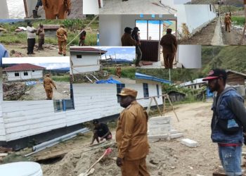 Bupati Yudas Tebai Tinjau Pembangunan Asrama STP & STA Bomomani,Distrik Mapia,Kabupaten Dogiyai