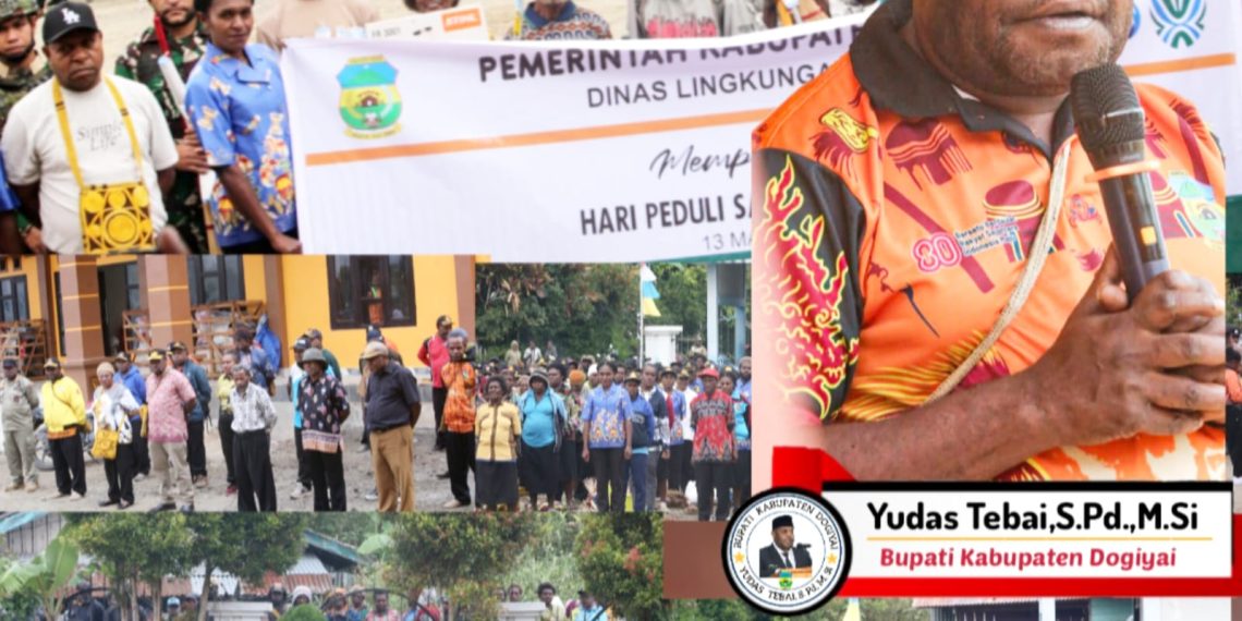 Bupati Yudas Tebai Pimpin Jumat Bersih, Serukan Kepedulian Terhadap Lingkungan