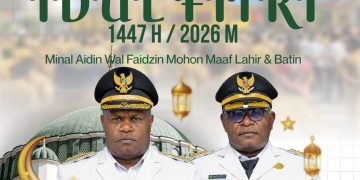 Bupati Dogiyai mengucapkan Selamat Hari Raya Idul Fitri kepada masyarakat Muslim Dogiyai