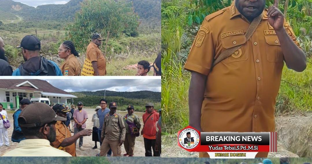 Bupati Yudas Tebai Tinjau Lokasi RSUD Dogiyai: “Tahun besok Kita Bangun Gedung Baru Tipe C!”