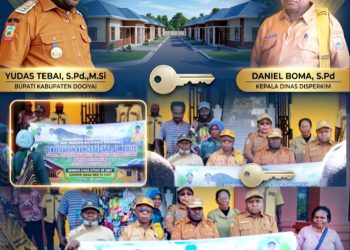 Wujud Nyata Kesejahteraan: Bupati Yudas Tebai Serahkan 38 Unit Rumah Layak Huni bagi Masyarakat Dogiyai