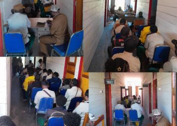 BPBD Dogiyai Gelar Rapat Staf, Fokus pada Kedisiplinan Pegawai dan Persiapan Bantuan Korban Kebakaran