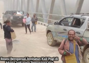 Resmi Beroperasi,Jembatan Kali Pogi di Mapia Jadi yang Terpanjang dan Termegah di Dogiyai Era Bupati Yudas Tebai & Yuliten Anouw.