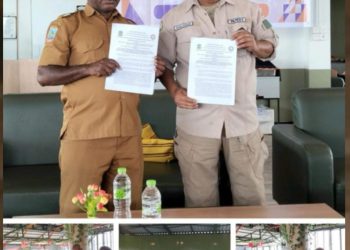 Kerja Nyata Bupati & Wakil Bupati Dogiyai: Disnakertrans Tanda Tangani MoU dengan LPK IKMTC untuk Pelatihan Alat Berat 25 Pemuda OAP