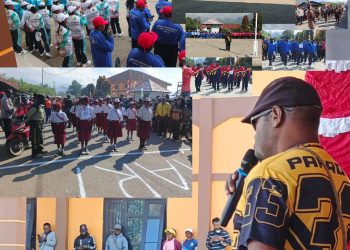 Asisten II Natalis Agapa Lepas Ribuan Peserta Lomba Gerak Jalan, Semarakkan HUT ke-81 RI di Dogiyai